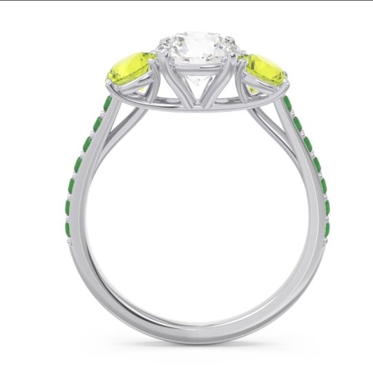 Three Stone Pave Trivisti Ring
