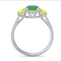Three Stone Pave Trivisti Ring