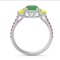Three Stone Pave Trivisti Ring