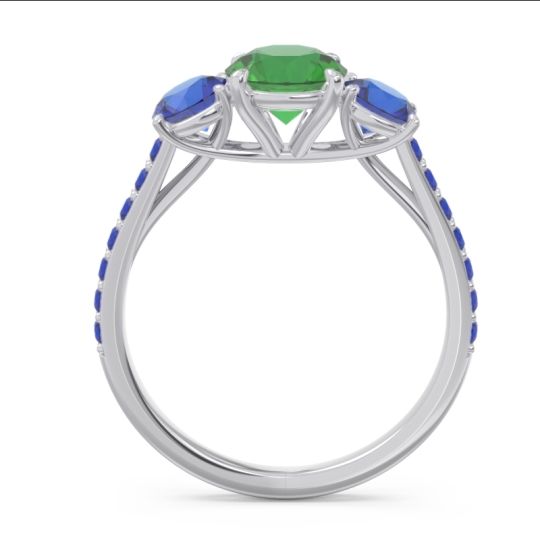 Three Stone Pave Trivisti Ring