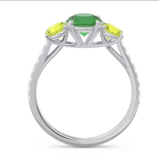 Three Stone Pave Trivisti Ring