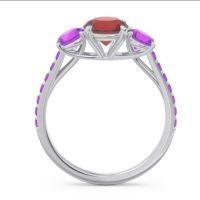 Three Stone Pave Trivisti Ring