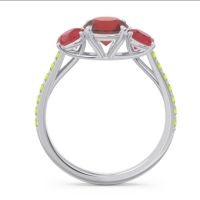 Three Stone Pave Trivisti Ring