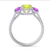 Three Stone Pave Trivisti Ring