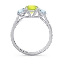 Three Stone Pave Trivisti Ring