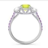 Three Stone Pave Trivisti Ring