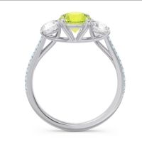 Three Stone Pave Trivisti Ring