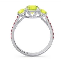 Three Stone Pave Trivisti Ring
