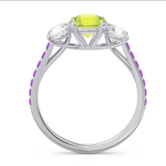 Three Stone Pave Trivisti Ring