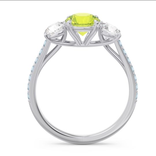 Three Stone Pave Trivisti Ring
