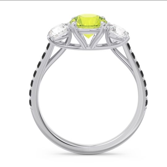 Three Stone Pave Trivisti Ring