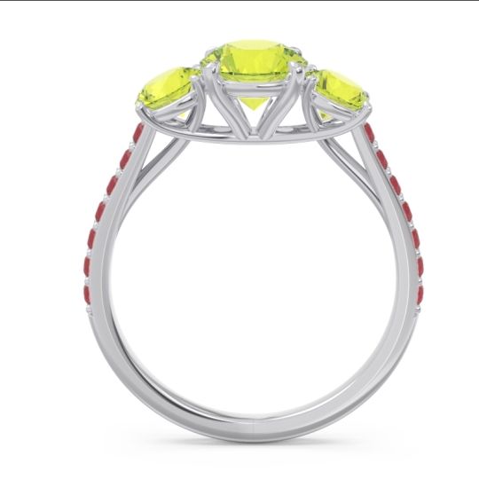 Three Stone Pave Trivisti Ring