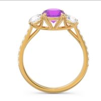 Three Stone Pave Trivisti Ring