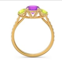 Three Stone Pave Trivisti Ring