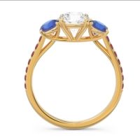 Three Stone Pave Trivisti Ring