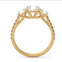 Three Stone Pave Trivisti Ring