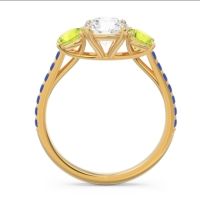 Three Stone Pave Trivisti Ring