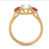 Three Stone Pave Trivisti Ring
