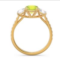 Three Stone Pave Trivisti Ring