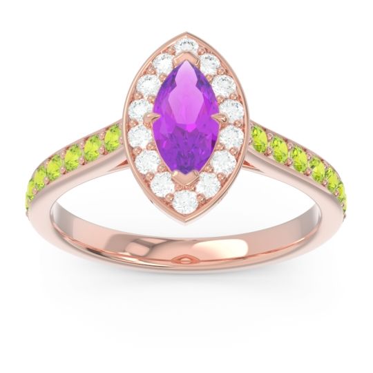 Halo Pave Marquise Nauka Ring