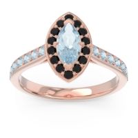 Halo Pave Marquise Nauka Ring