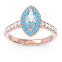 Halo Pave Marquise Nauka Ring