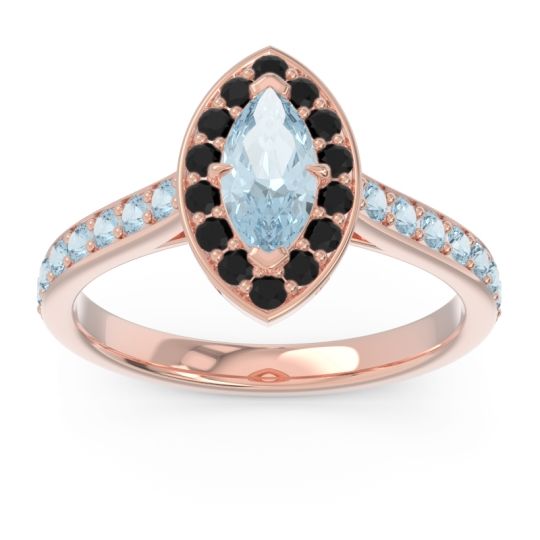 Halo Pave Marquise Nauka Ring
