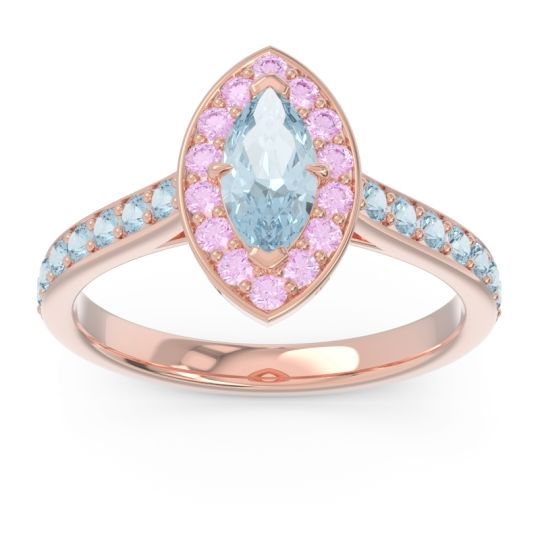 Halo Pave Marquise Nauka Ring