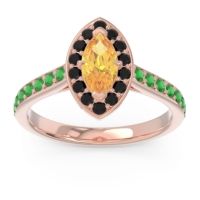Halo Pave Marquise Nauka Ring