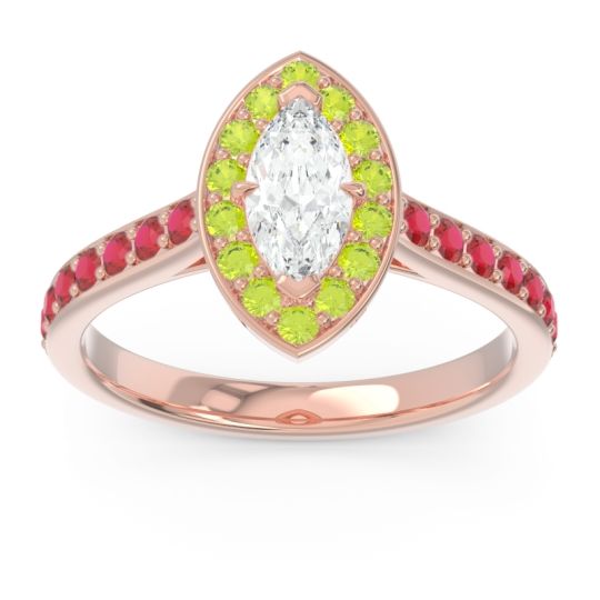 Halo Pave Marquise Nauka Ring
