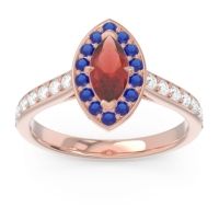 Halo Pave Marquise Nauka Ring