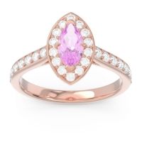 Halo Pave Marquise Nauka Ring