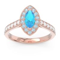 Halo Pave Marquise Nauka Ring