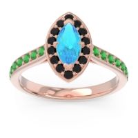 Halo Pave Marquise Nauka Ring