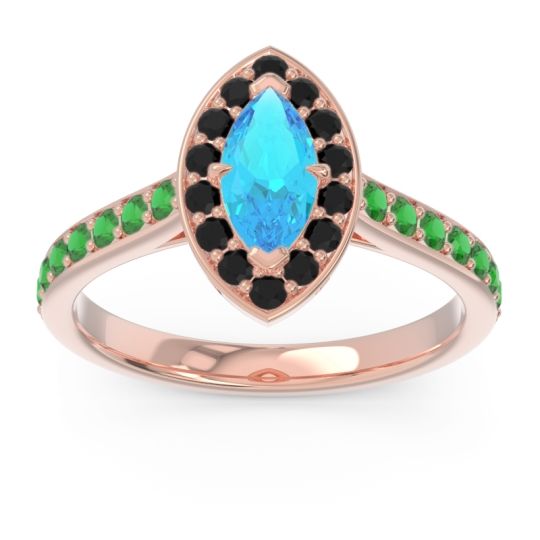 Halo Pave Marquise Nauka Ring