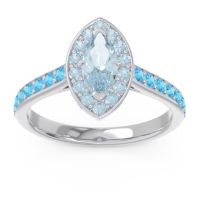 Halo Pave Marquise Nauka Ring