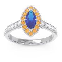 Halo Pave Marquise Nauka Ring