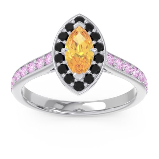 Halo Pave Marquise Nauka Ring