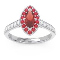 Halo Pave Marquise Nauka Ring