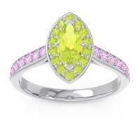 Halo Pave Marquise Nauka Ring