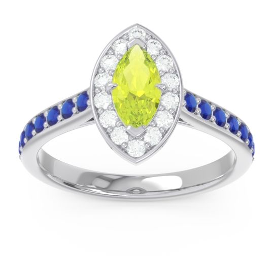 Halo Pave Marquise Nauka Ring