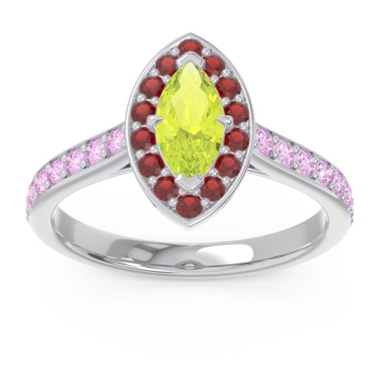 Halo Pave Marquise Nauka Ring