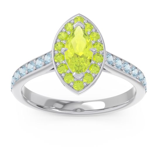 Halo Pave Marquise Nauka Ring