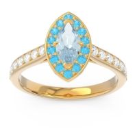 Halo Pave Marquise Nauka Ring