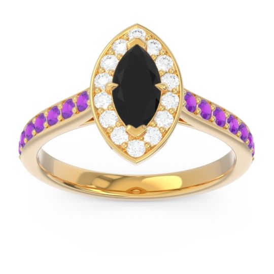 Halo Pave Marquise Nauka Ring
