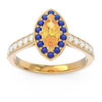Halo Pave Marquise Nauka Ring