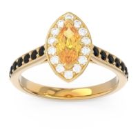 Halo Pave Marquise Nauka Ring