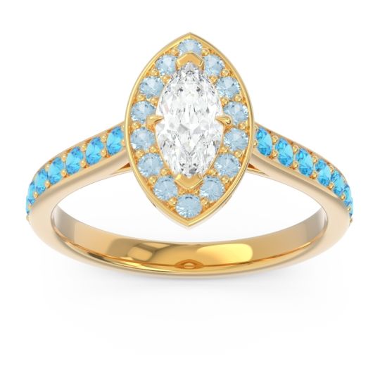 Halo Pave Marquise Nauka Ring