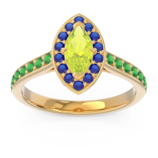 Halo Pave Marquise Nauka Ring