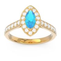 Halo Pave Marquise Nauka Ring